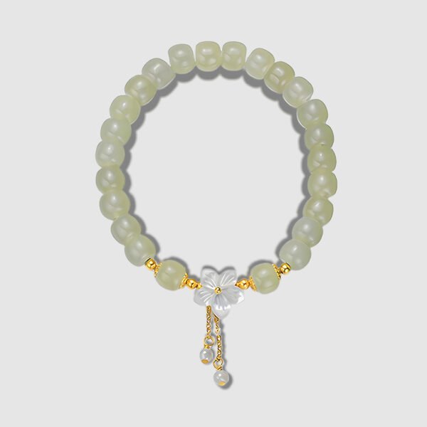 BlossomHarmony – Peach Jade Luck Bracelet