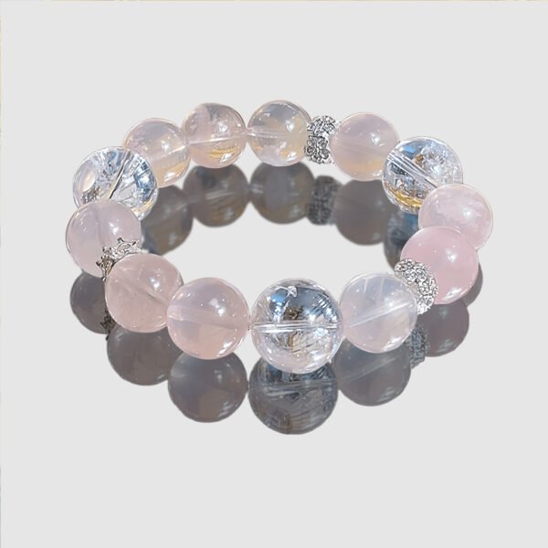 Natural Pink Snow Phantom Quartz Bracelet