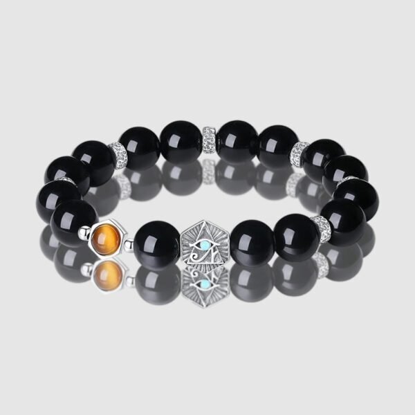 Tiger’s Eye & Obsidian Bracelet