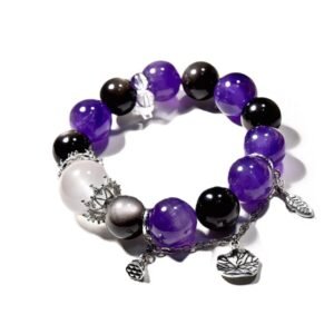 Violet Radiance Leaf Bracelet