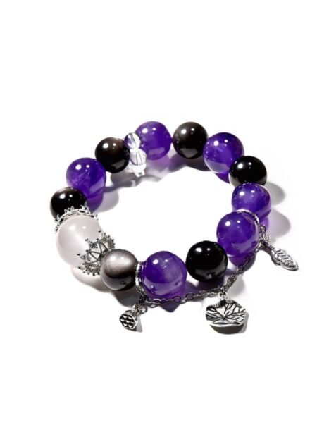 Violet Radiance Leaf Bracelet