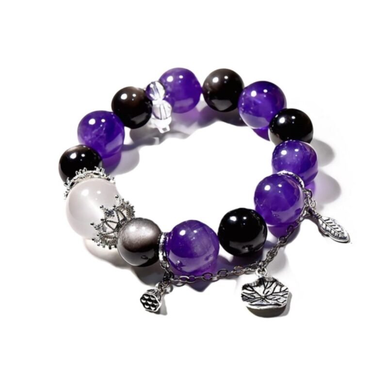 Violet Radiance Leaf Bracelet